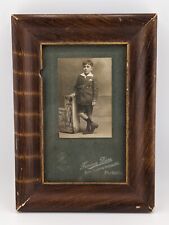 Antique Framed Mounted Photograph Young Portuguese Boy Rare picture