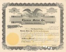 Thomas Motor Co. - Stock Certificate - Automotive Stocks picture