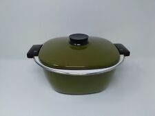 Vintage CATHRINE HOLM Green Enamel Cook Pot Made In Holland picture