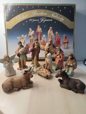 Vintage Nativity Set - 11 Piece Porcelain Nativity Scene Figurines In Box picture