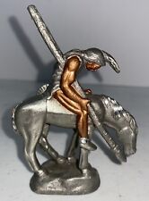 VTG Spoontiques Pewter Indian The End Of The Trail Statue Figure 3” PP1166 Rare picture