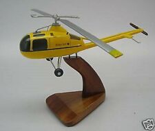 Hiller-360 Yellow Pearl Helicopter Desktop Wood Model Big New picture