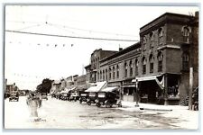 c1910's Main Street View Cars Stores Osage Iowa IA RPPC Photo Antique Postcard picture