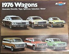1976 Chevy Wagons Dealer Brochure Wagon Van Vega Chevelle Blazers Suburban NOS picture