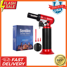 Sondiko Butane Torch with Fuel Gauge S907, Refillable Soldering Torch Lighter picture
