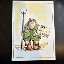 Vintage German Postcard Here are Free Range Eggs Droopy Balls Comical S240 picture