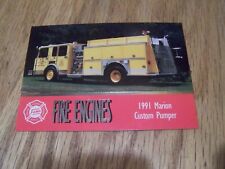 FIRE ENGINES  WAUPACA AREA FIRE DISTRICT WAUPACA WISCONSIN  TRADING CARD picture