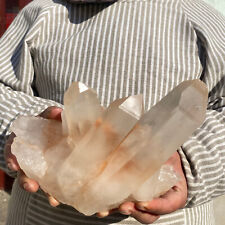 1740g Large Beautiful Clear White Quartz Crystal Cluster Rough Healing Specimen picture