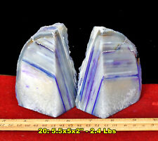 Purple Agate & Quartz Crystal GEODE BOOKENDS * Choice of 24 * 6-10