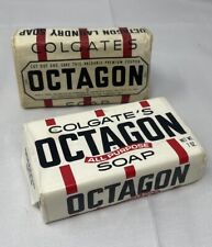 Vintage Colgate Octagon All-Purpose Soap 7 oz Bar New Lot Of 2. picture