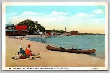 Beach at West End. Provincetown Cape Cod Massachusetts  Postcard picture