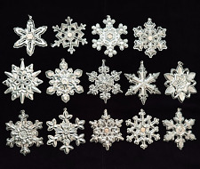 Lot of 28  1976-2008   Gorham Sterling Silver Snowflake Christmas Ornaments picture