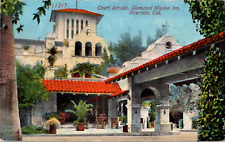 Vintage 1915 Court Arcade Glenwood Mission Inn Riverside CA Postcard Religious picture