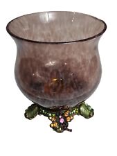 Jay Strongwater Signed Swarovski dragonfly base Candle Holder. One owner picture