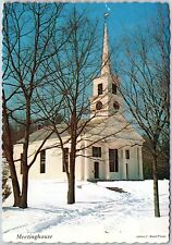 Old Sturbridge Village Green White Pillared Meetinghouse New England Postcard picture