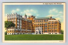 Flint MI-Michigan, St Joseph Hospital, Antique, Vintage Souvenir Postcard picture
