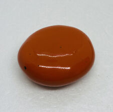 Vintage Orange Stone Paperweight 3” Wrapped In Rubber Material Heavy Art Decor X picture