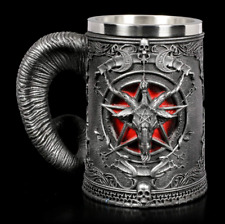 Pankero4Y Medieval Mug, Baphomet Beer Wine Mug Cups, Satanism Occult Sabbatic Go picture