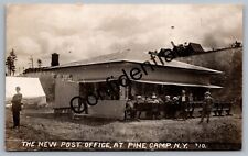 Real Photo Pine Military Camp Post Office w/ Postcard Racks New York NY RP D434 picture