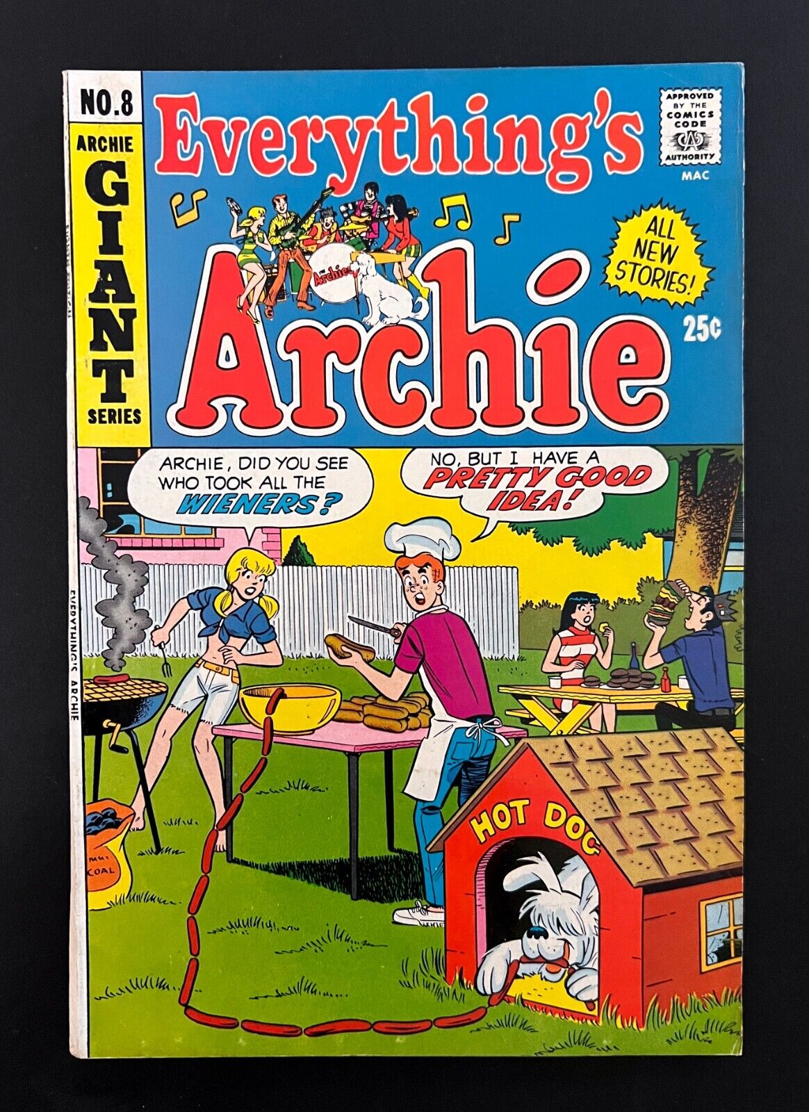 EVERYTHING'S ARCHIE #8 Nice Copy Betty and Veronica 68 Page Giant 1970