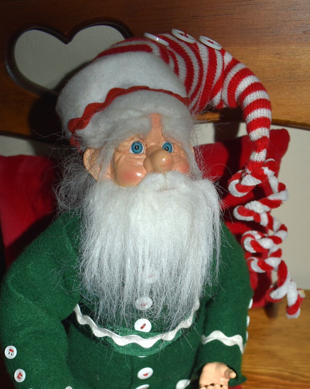 Vintage Winward Holidays Santa Elf Christmas Shelf Sitter Doll Poseable Bendable