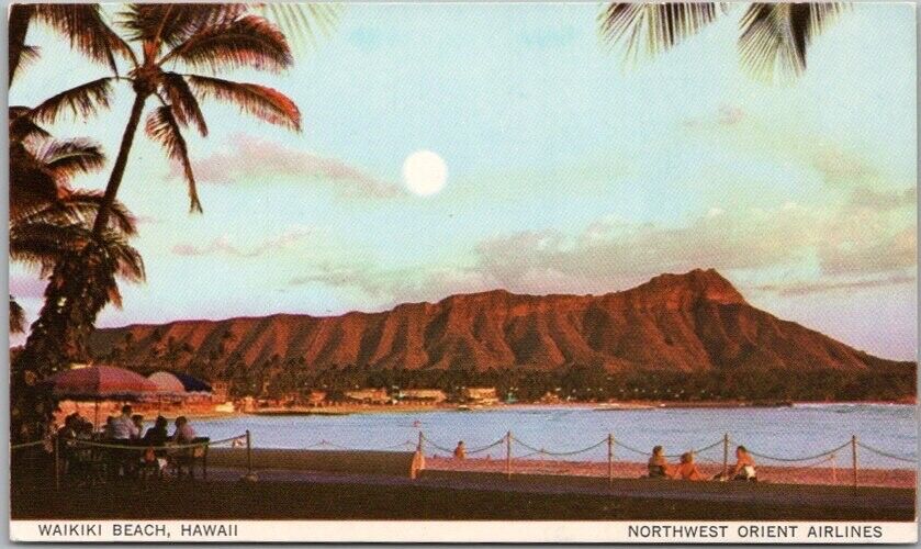 c1960s NORTHWEST ORIENT AIRLINES Advertising Postcard \