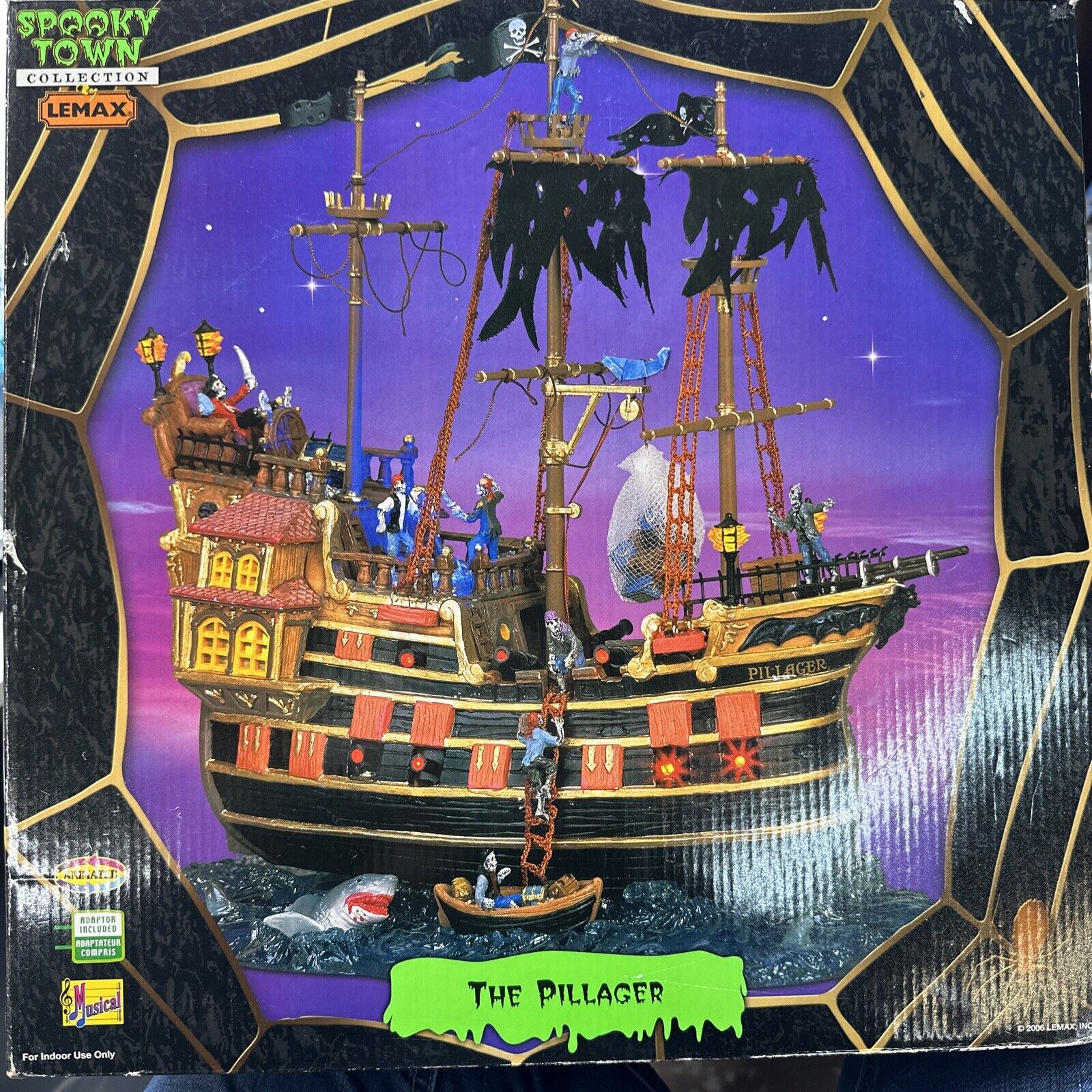 Lemax 2006 Spooky Town Collection Animated & Musical Pirate Ship - The Pillager