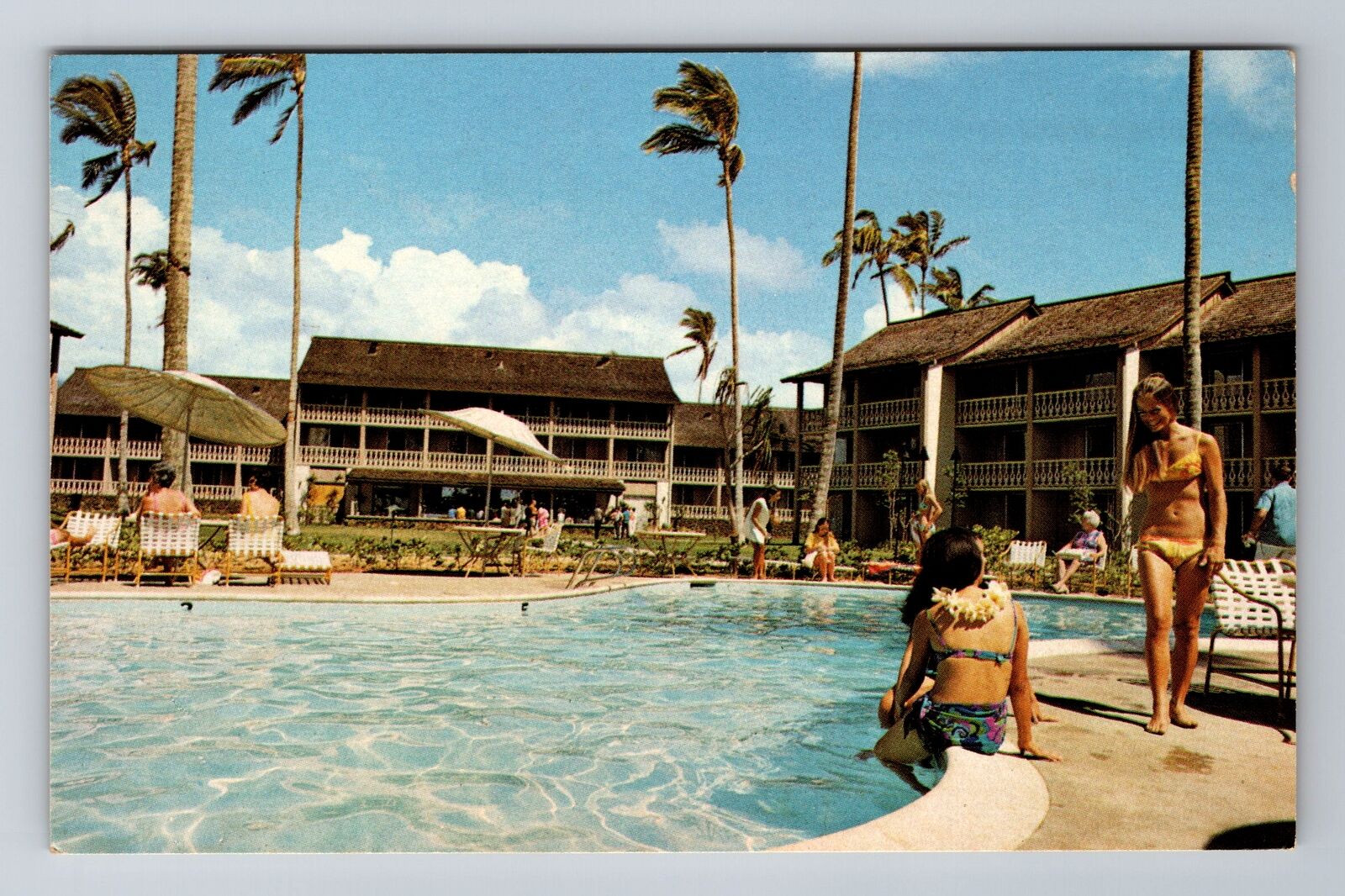 Kauai HI-Hawaii, Islander Inns, Antique, Vintage Souvenir Postcard
