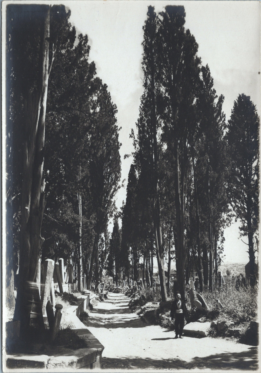 Constantinople, Eyoub, Turkish Cemetery, Vintage Print, 1919 Vintage Print Shooting