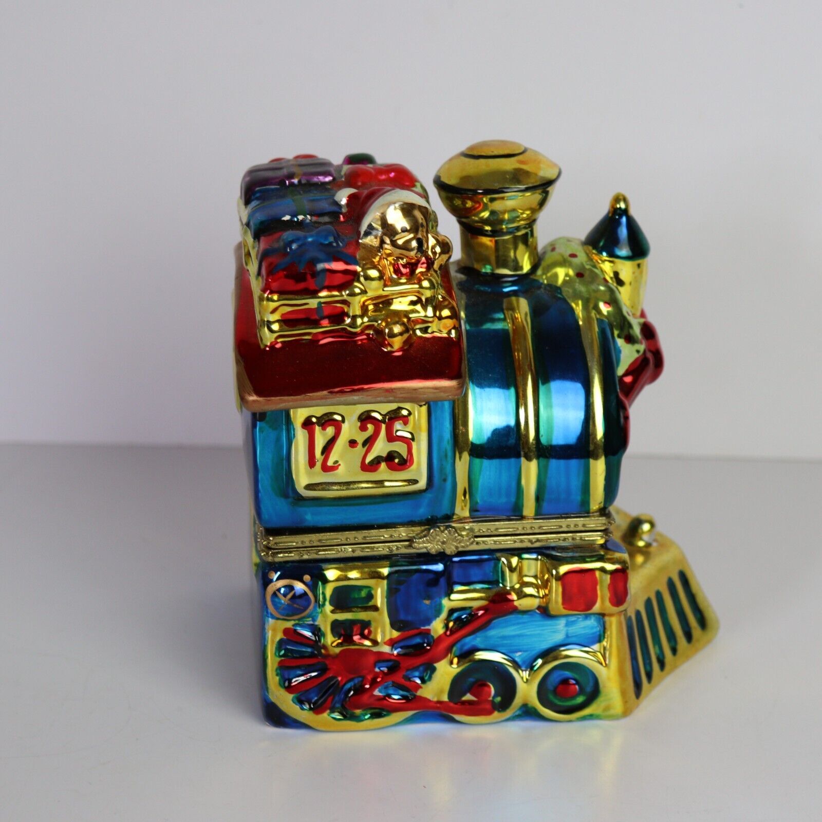 Mr Christmas Vintage Hinged Animated Train Music Box God Rest Ye Merry Gentlemen
