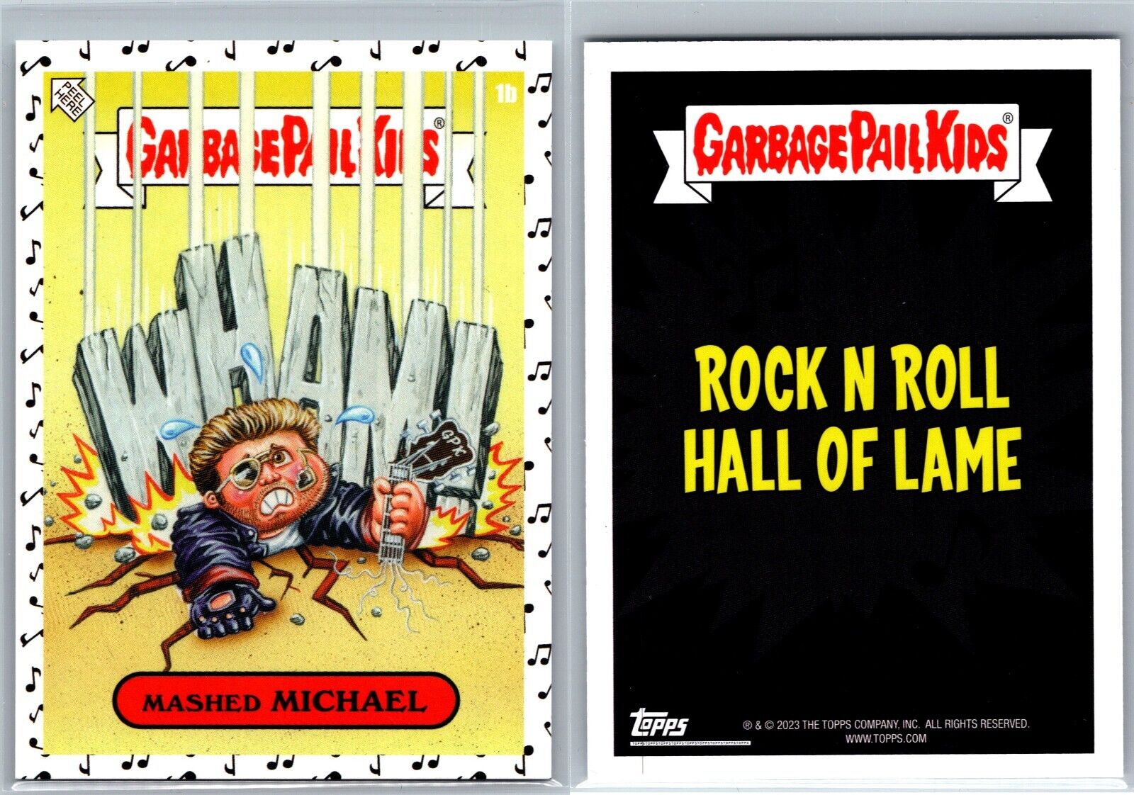 George Michael Wham Garbage Pail Kids GPK Spoof Card Music Note