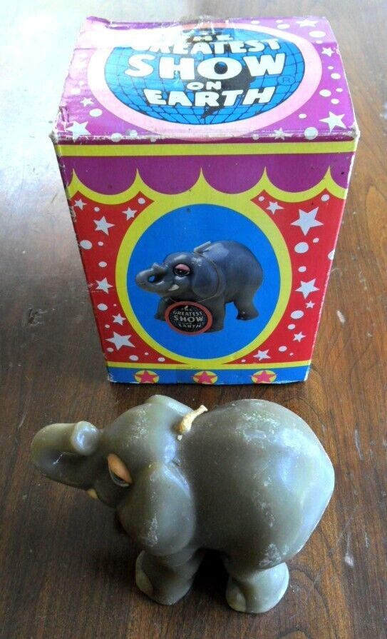 Ringling Bros. and Barnum & Bailey Circus Elephant Candle Vintage