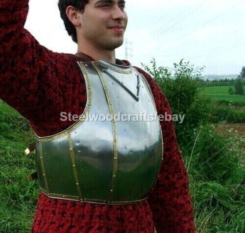 18ga Steel HMB Medieval Churburg Cuirass Knight Breastplate Cosplay Costume