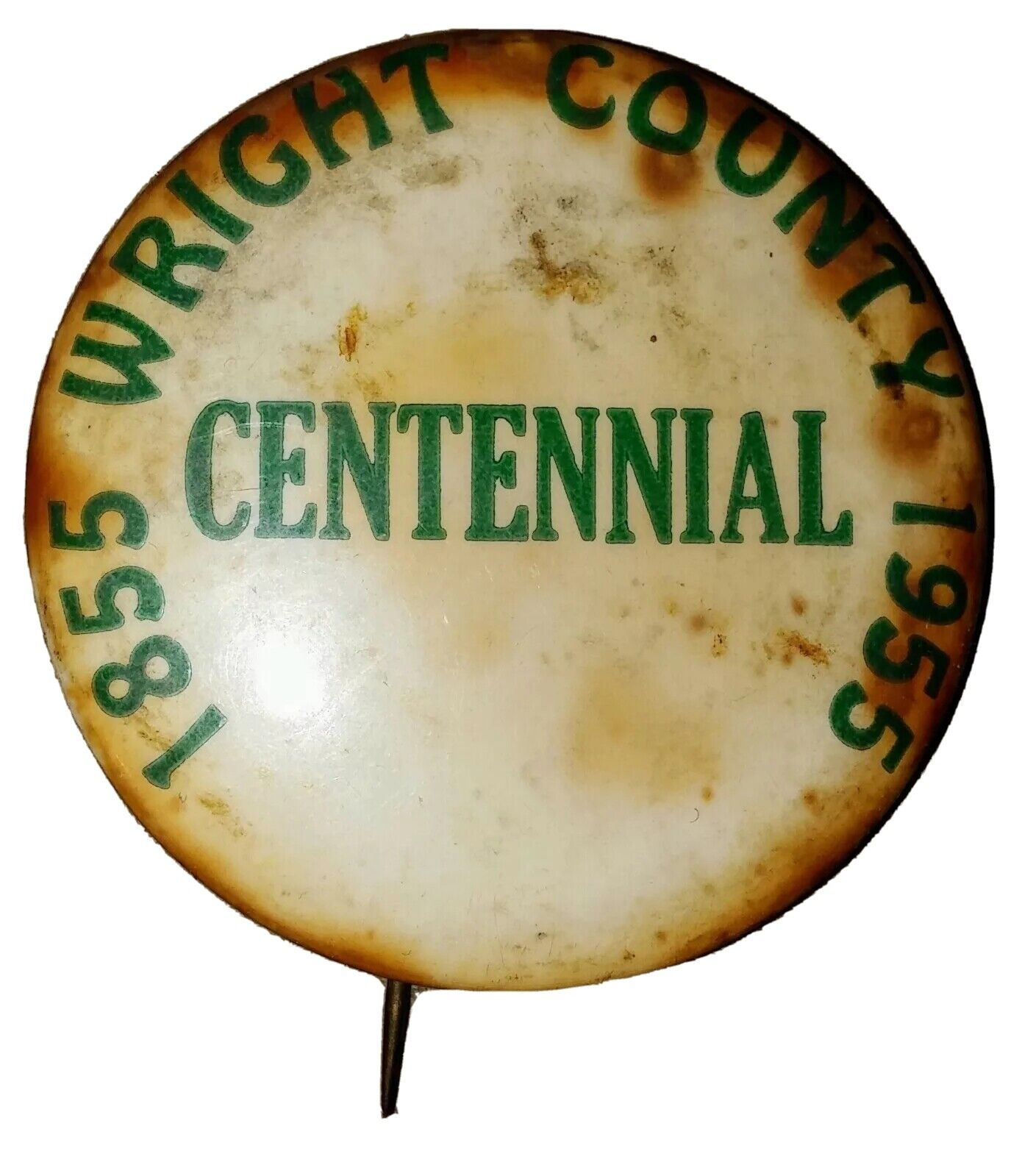 Wright County Minnesota Centennial Pinback