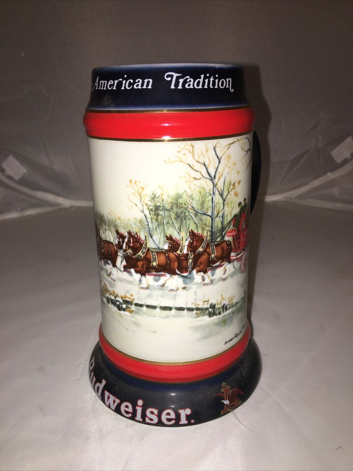 Vintage Budweiser 1990 Collectors Series An American Tradition Beer Stein, Mug