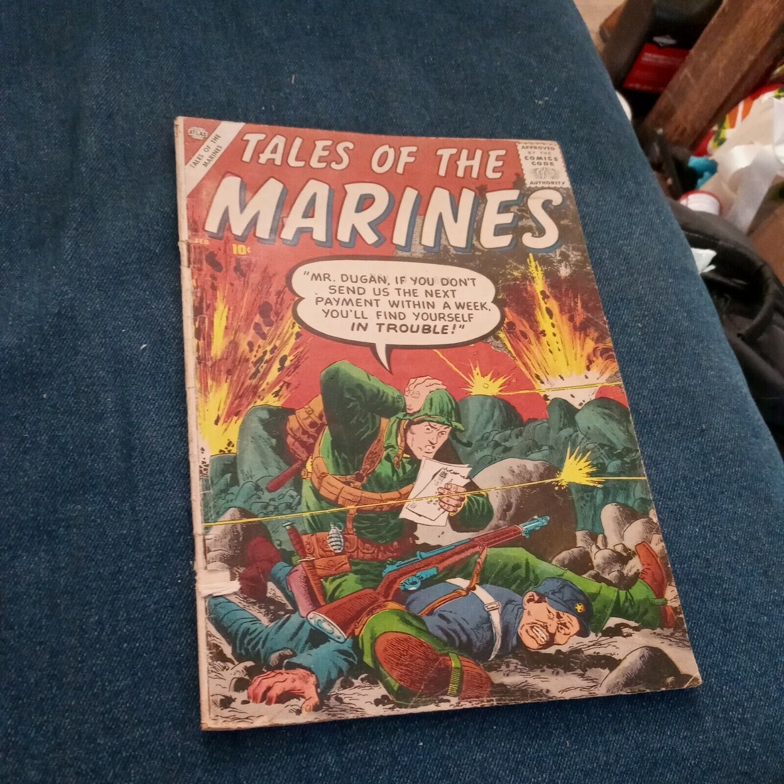 Tales Of The Marines #4 atlas 1957 War comics silver age Devil Dog Dugan at rare