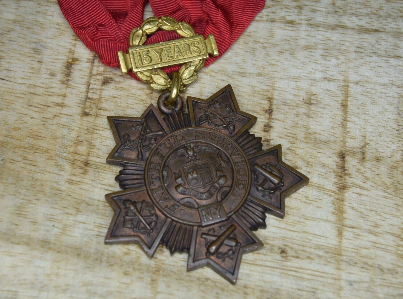 1904 New York National Guard ~ Tiffany & Co Faithful Service Medal 65th Infantry