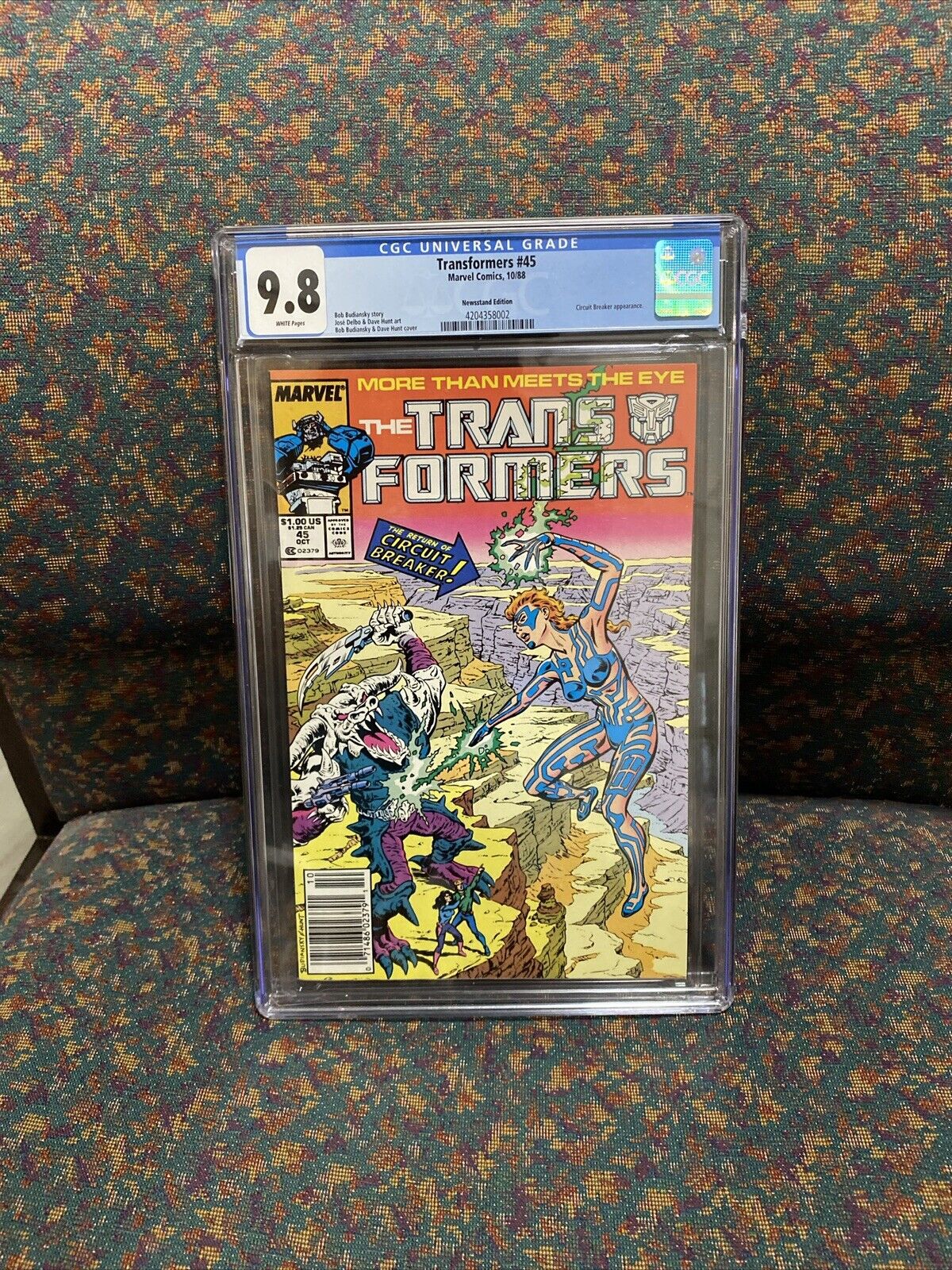 Transformers #45 Marvel Comics CGC 9.8 Vintage Newsstand Circuit Breaker App 🔑