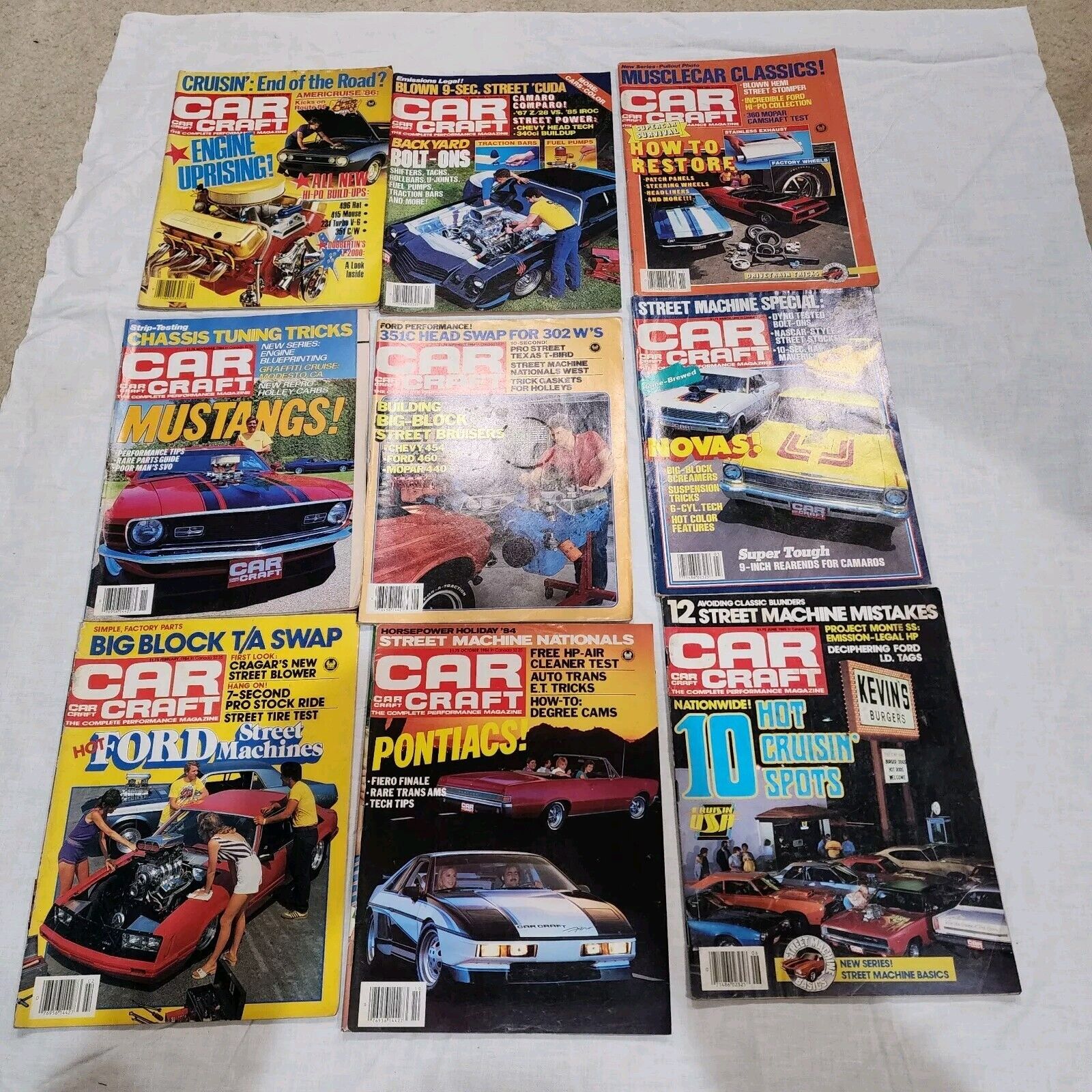 Lot of 12 Car Craft Car Speed and Style Magazine 1985