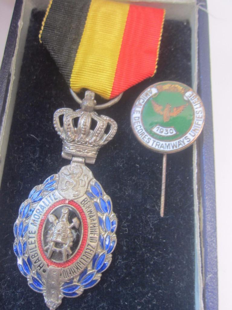 Belgian 1940s Award Medals 2nd Class Labor Decoration Workers Artisans, Receipt