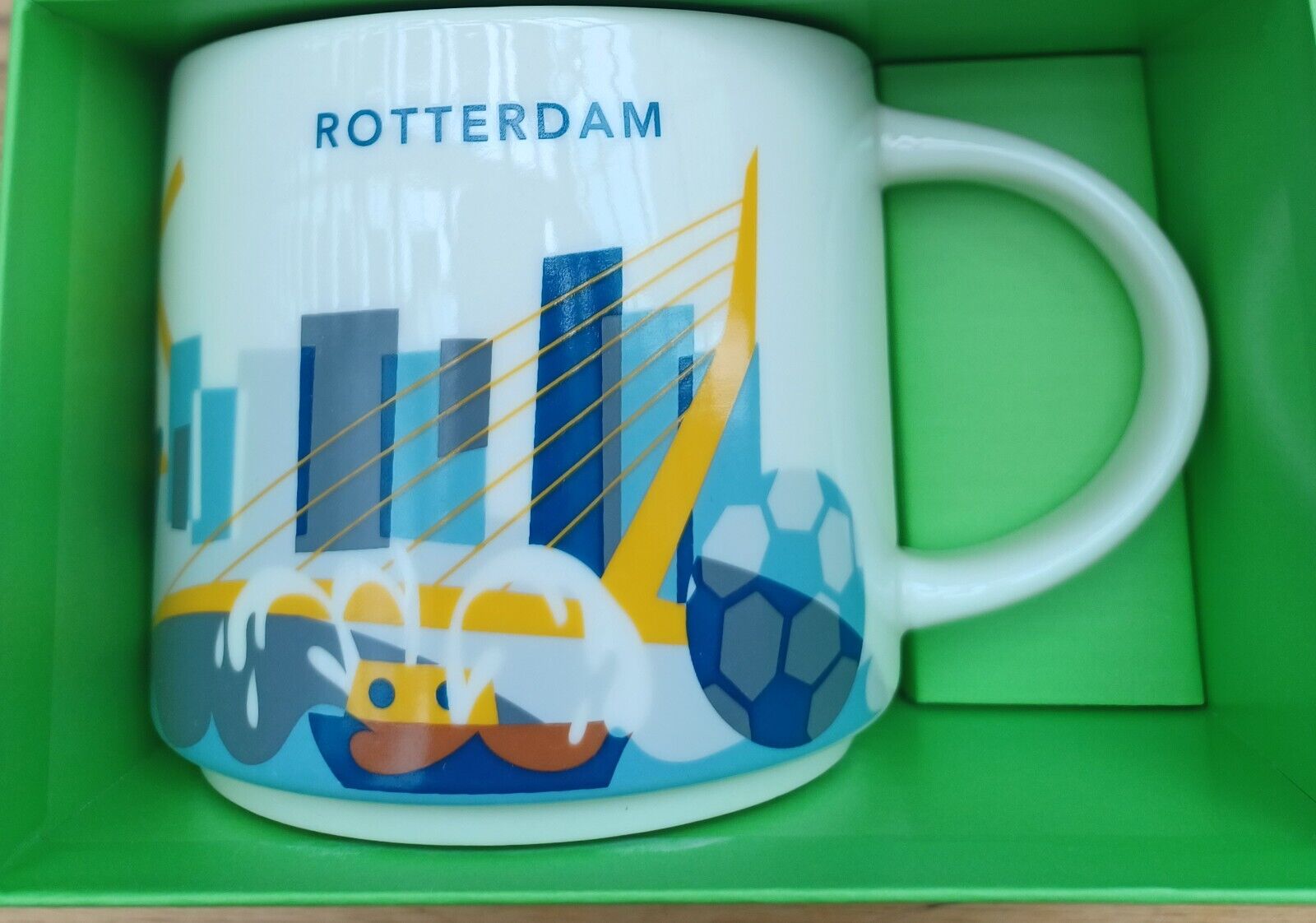 New RARE Starbucks Rotterdam You Are here 14oz Coffee Mug Cup YAH