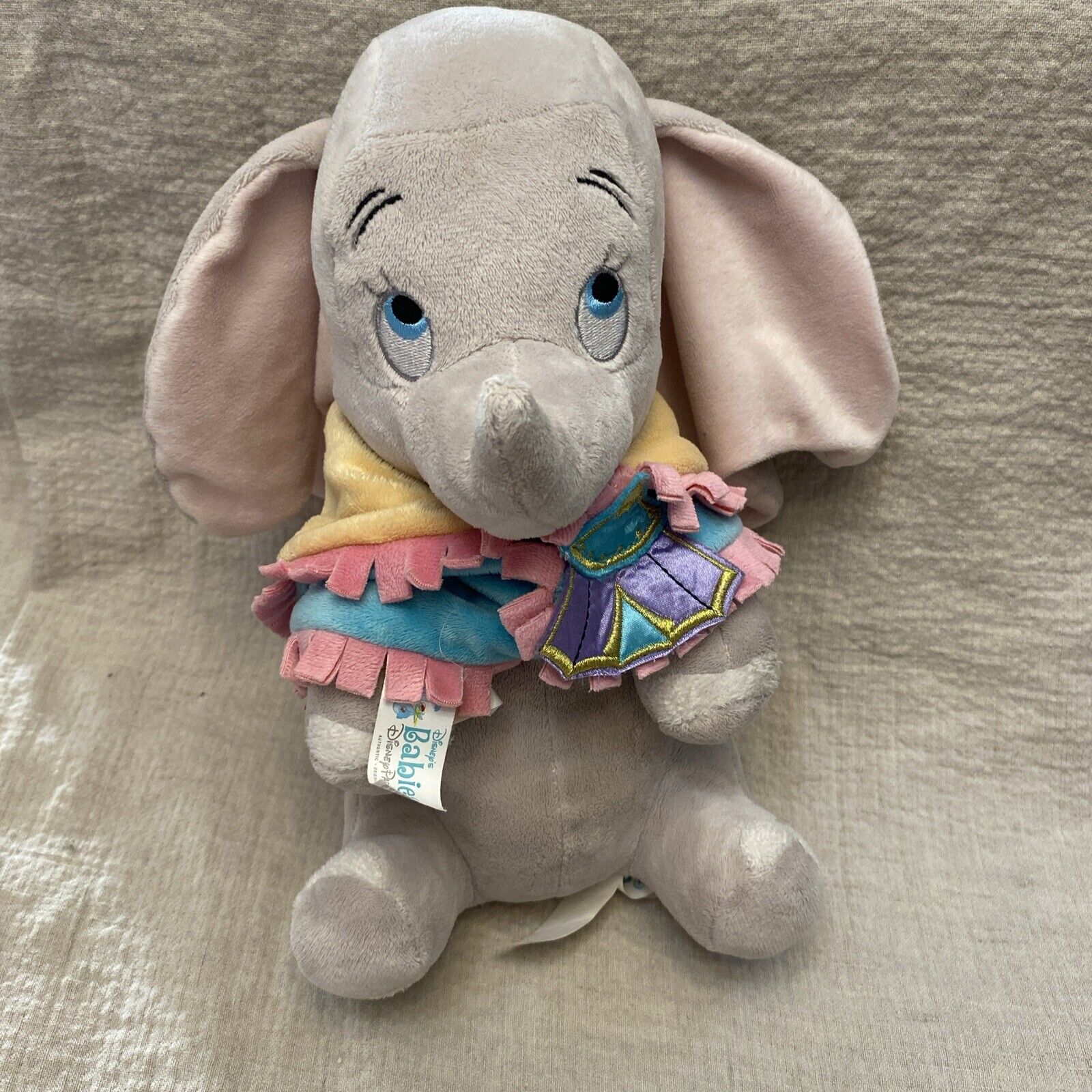 Disney Parks Babies Dumbo Baby Elephant Plush w/ Blanket Stuffed Animal 10\