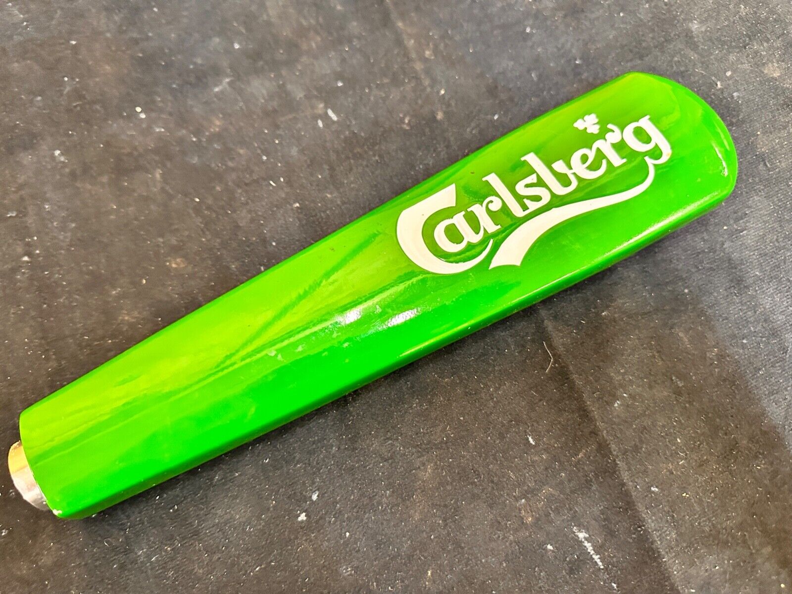 Carlsberg Green Carved Beer Tap Handle