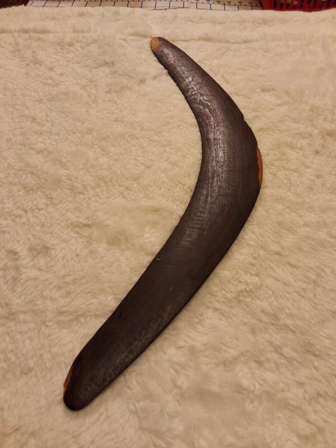 Vintage Australian/Aborigine Mulga Wood Boomerang Ethnic/Tribal Carved