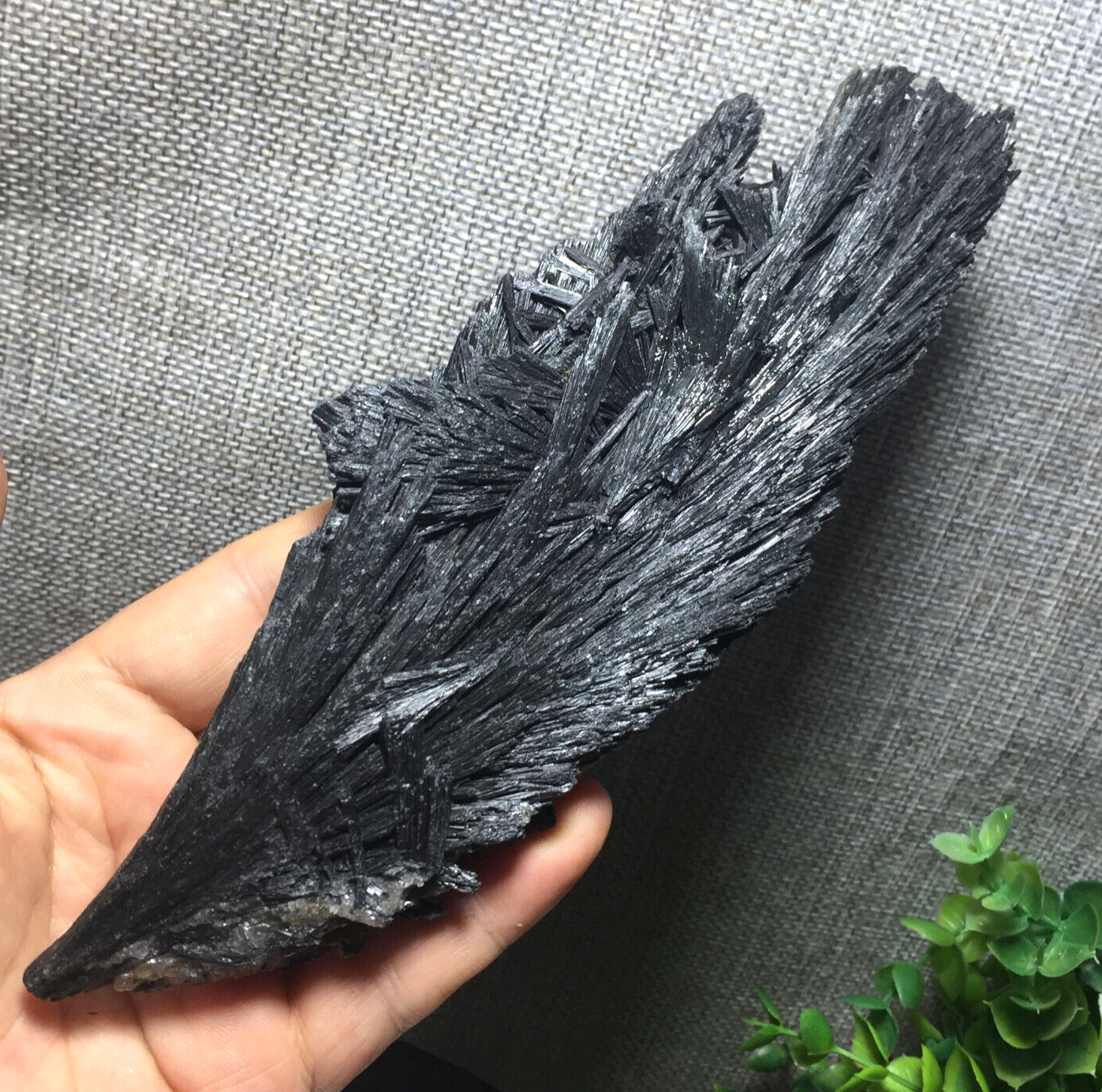 265g black tourmaline rutilated  uncut quartz crystal mineral specimen 92