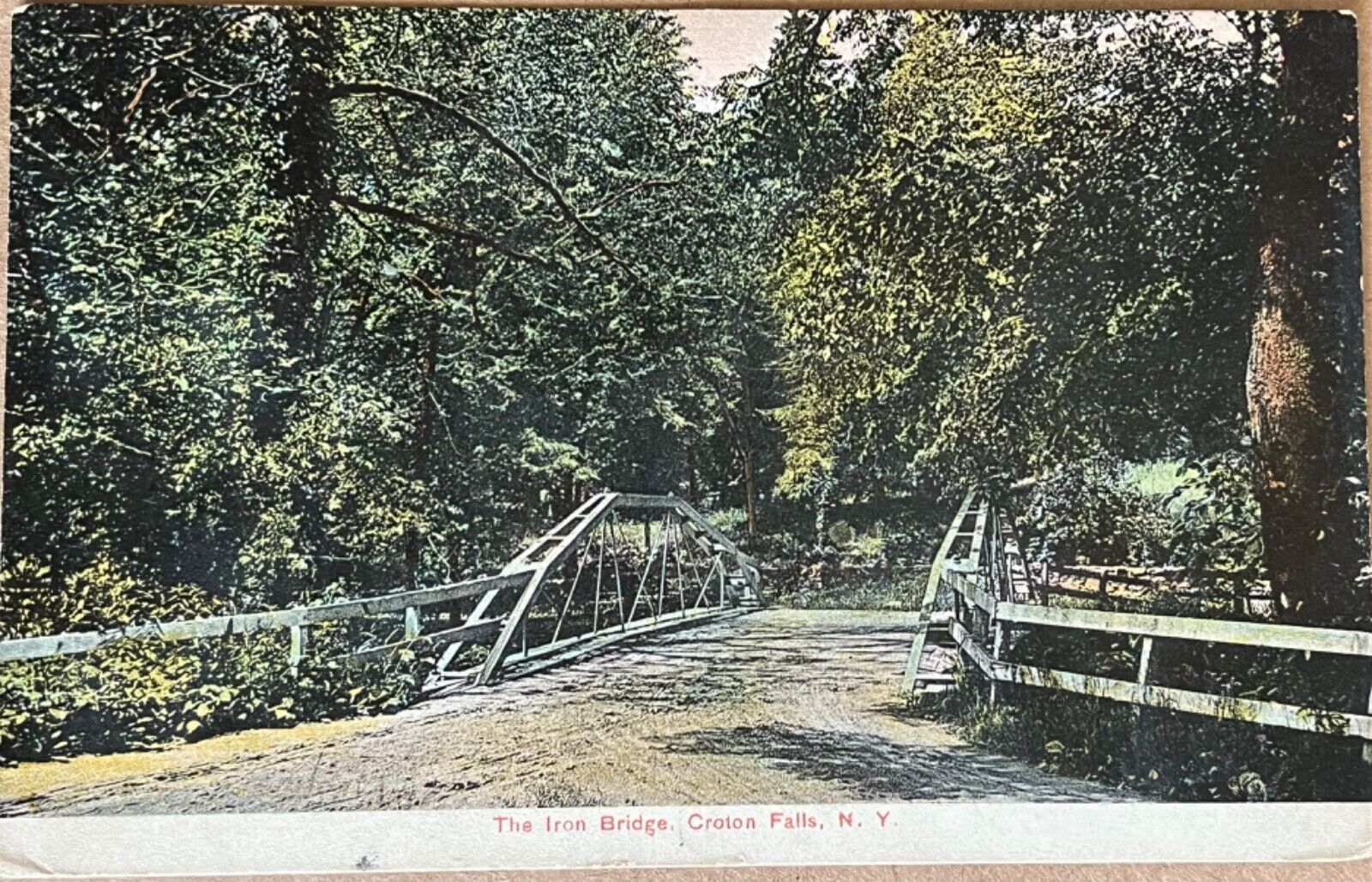 Croton Falls Iron Bridge New York Antique Postcard 1909