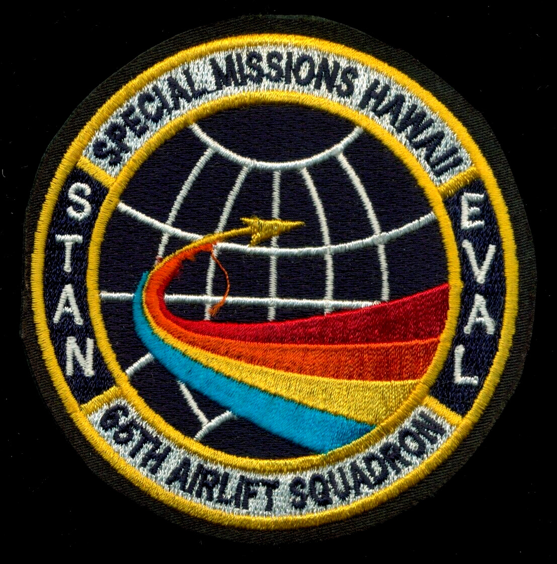 USAF 65th Airlift Squadron Special Missions Hawaii Stan Eval Patch KP-4
