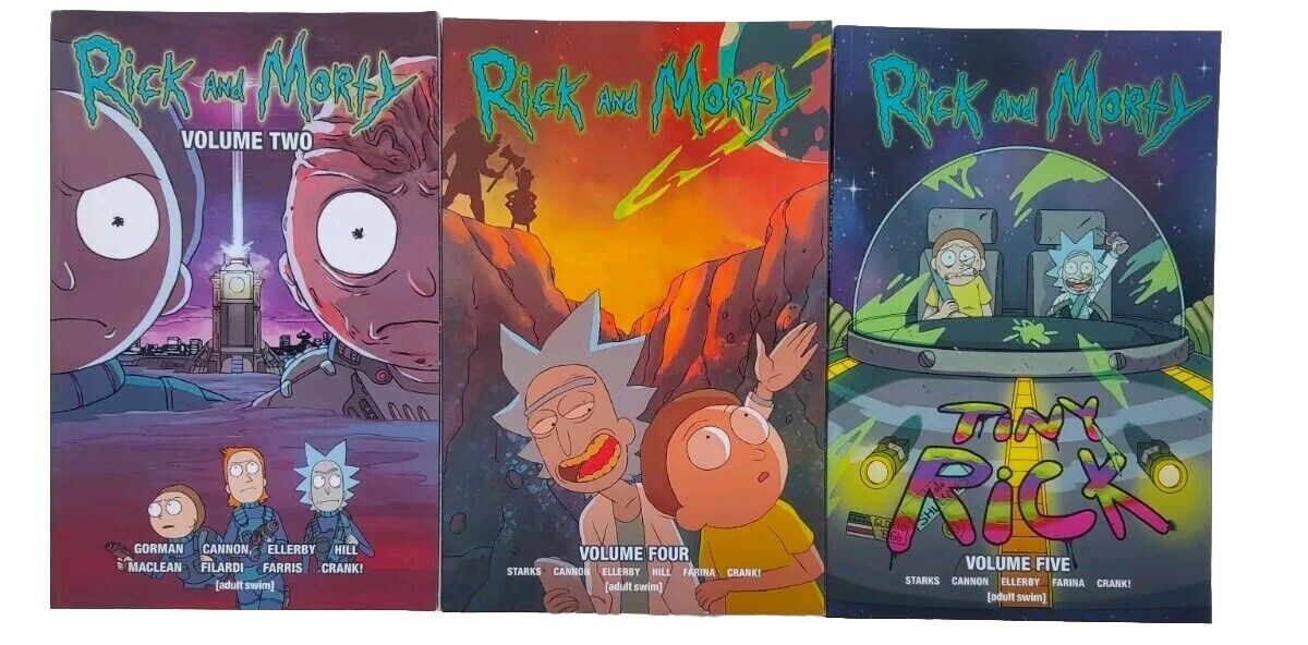 Rick And Morty Books Lot Of 3 Volumes 2 4 5 Graphic Novel Comic Book Zac Gorman