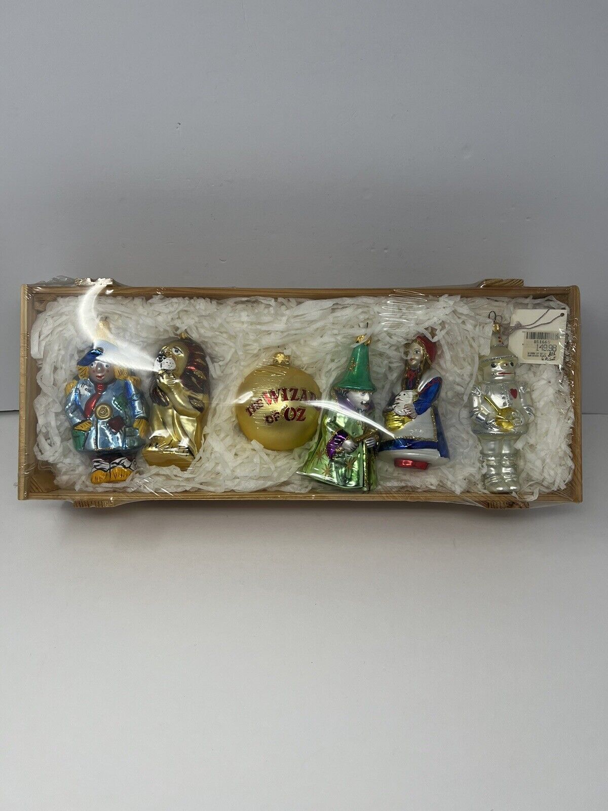 Kurt Adler Wizard Of Oz Polonaise Glass Christmas Ornament Set 6 Wood Ltd Ed 99