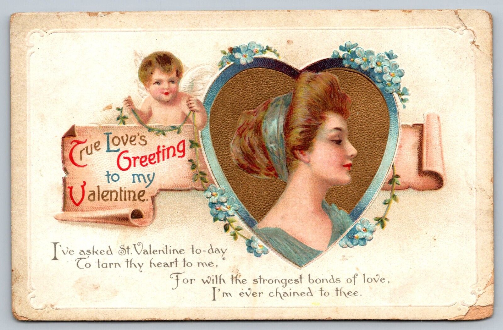 Valentines Day Unsigned Ellen Clapsaddle ? Int Arts Vintage Postcard